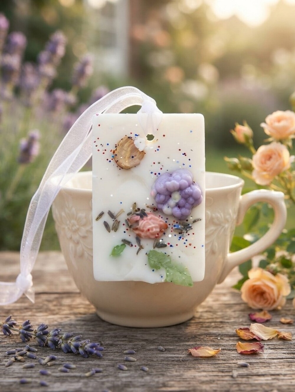 Handmade Floral Blueberry Scent Soy Wax Sachet